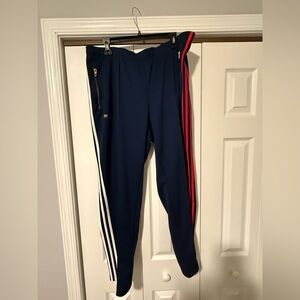 KITH X ADIDAS Men’s Blue Three Stripe Track Pants - XXL